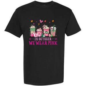 In October We Wear Pink Gnomes Breast Cancer Halloween Garment-Dyed Heavyweight T-Shirt