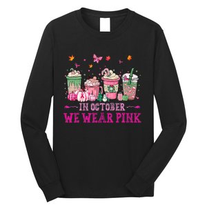 In October We Wear Pink Gnomes Breast Cancer Halloween Long Sleeve Shirt