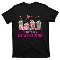 In October We Wear Pink Gnomes Breast Cancer Halloween T-Shirt