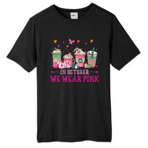 In October We Wear Pink Gnomes Breast Cancer Halloween Tall Fusion ChromaSoft Performance T-Shirt