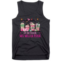 In October We Wear Pink Gnomes Breast Cancer Halloween Tank Top