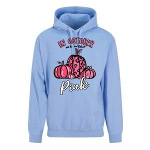 In October We Wear Pink Thanksgiving Breast Cancer Awareness Unisex Surf Hoodie