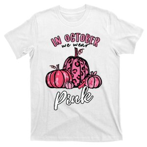 In October We Wear Pink Thanksgiving Breast Cancer Awareness T-Shirt