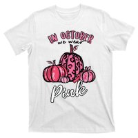 In October We Wear Pink Thanksgiving Breast Cancer Awareness T-Shirt