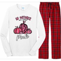 In October We Wear Pink Thanksgiving Breast Cancer Awareness Long Sleeve Pajama Set