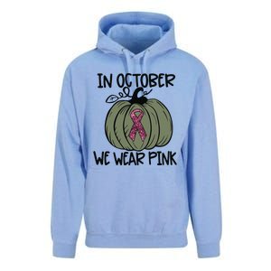 In October We Wear Pink Thanksgiving Breast Cancer Awareness Unisex Surf Hoodie