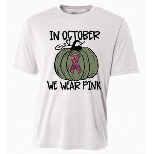 In October We Wear Pink Thanksgiving Breast Cancer Awareness Cooling Performance Crew T-Shirt