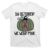 In October We Wear Pink Thanksgiving Breast Cancer Awareness T-Shirt