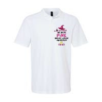 In October We Wear Pink Witch With Hat Breast Cancer Softstyle Adult Sport Polo