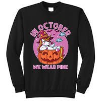 In October We Wear Pink Unicorn Breast Cancer Awareness Sweatshirt