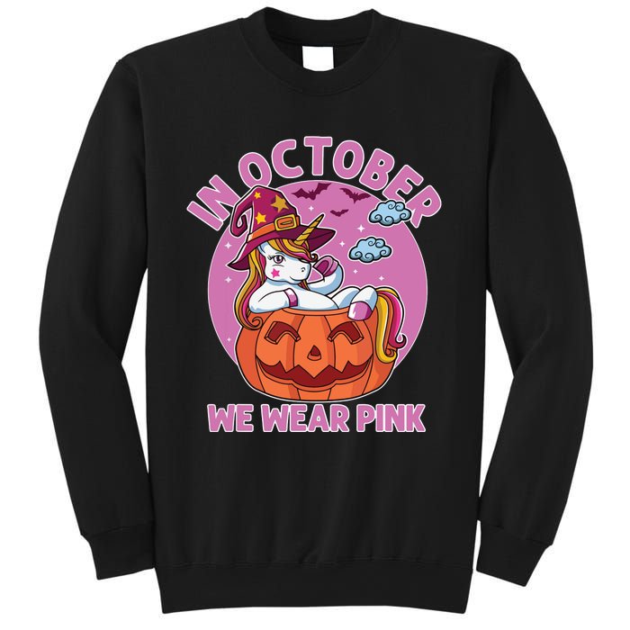 In October We Wear Pink Unicorn Breast Cancer Awareness Sweatshirt