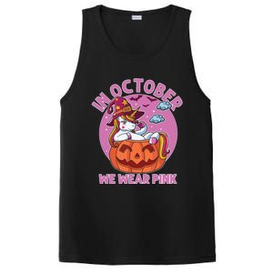 In October We Wear Pink Unicorn Breast Cancer Awareness PosiCharge Competitor Tank