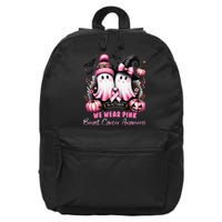 In October We Wear P.Ink Ghost Witch Breast Cancer Awareness Gift 16 in Basic Backpack