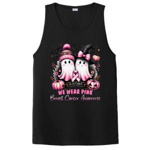 In October We Wear P.Ink Ghost Witch Breast Cancer Awareness Gift PosiCharge Competitor Tank