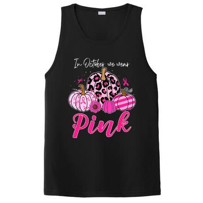 In October We Wear Pink Pumpkin Breast Cancer Awareness PosiCharge Competitor Tank