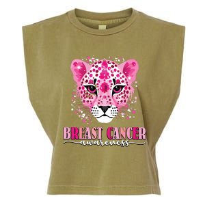 In October We Wear Pink Cute Little Lion Breast Cancer Garment-Dyed Women's Muscle Tee