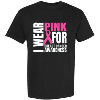 In October We Wear Pink Ribbon Breast Cancer Awareness Month Garment-Dyed Heavyweight T-Shirt