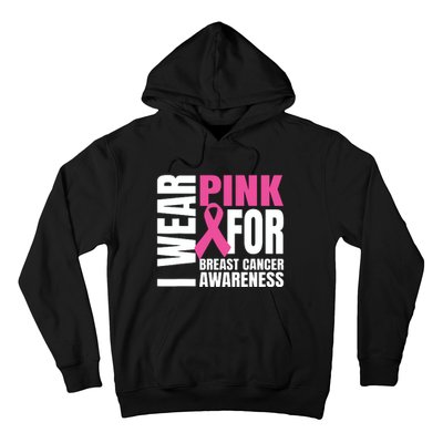 In October We Wear Pink Ribbon Breast Cancer Awareness Month Hoodie