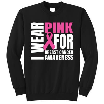 In October We Wear Pink Ribbon Breast Cancer Awareness Month Sweatshirt