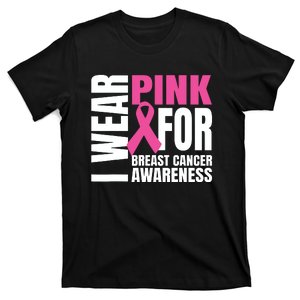 In October We Wear Pink Ribbon Breast Cancer Awareness Month T-Shirt