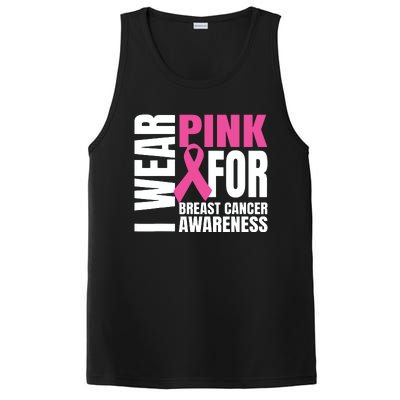 In October We Wear Pink Ribbon Breast Cancer Awareness Month PosiCharge Competitor Tank