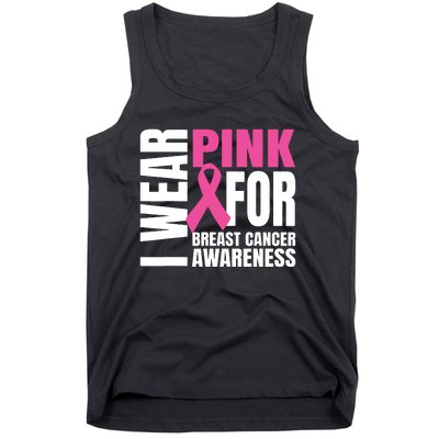 In October We Wear Pink Ribbon Breast Cancer Awareness Month Tank Top