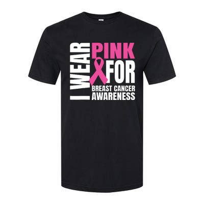 In October We Wear Pink Ribbon Breast Cancer Awareness Month Softstyle® CVC T-Shirt