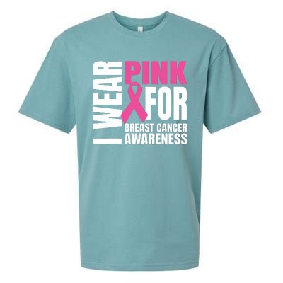 In October We Wear Pink Ribbon Breast Cancer Awareness Month Sueded Cloud Jersey T-Shirt