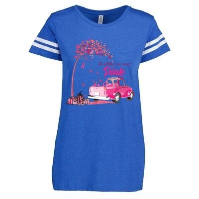 In October We Wear Pink Truck Breast Cancer Awareness Gifts Enza Ladies Jersey Football T-Shirt