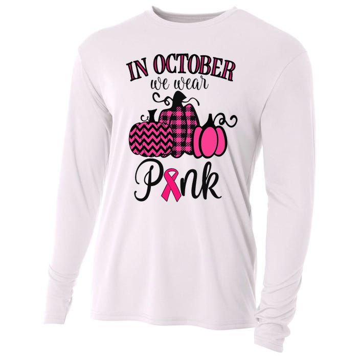 In October We Wear Pink Thanksgiving Breast Cancer Awareness  Cooling Performance Long Sleeve Crew