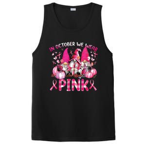 In October We Wear Pink Gnomes Breast Cancer Funny Halloween PosiCharge Competitor Tank