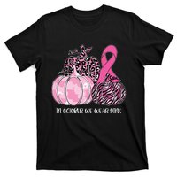 In October We Wear Pink Ribbon Pumpkin Breast Cancer T-Shirt