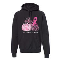 In October We Wear Pink Ribbon Pumpkin Breast Cancer Premium Hoodie