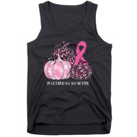 In October We Wear Pink Ribbon Pumpkin Breast Cancer Tank Top