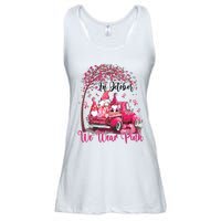 In October We Wear Pink Gnomes Truck Breast Cancer Ladies Essential Flowy Tank