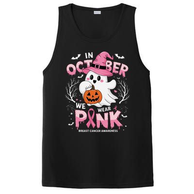 In October We Wear P.Ink Ghost Breast Cancer Awareness Gift PosiCharge Competitor Tank