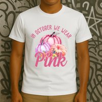 In October We Wear Pink Pumpkin Patch Breast Cancer T-Shirt