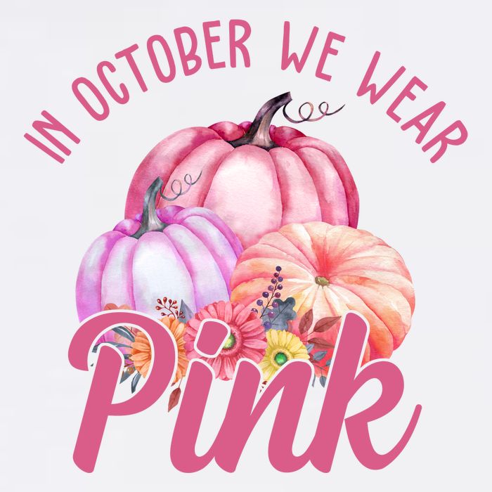 In October We Wear Pink Pumpkin Patch Breast Cancer T-Shirt