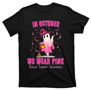 In October We Wear Pin.K Breast Cancer Awareness Halloween T-Shirt