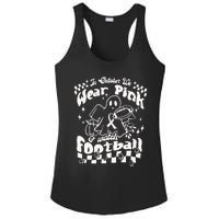 In October We Wear Pink And Watch Football Breast Cancer Awareness Ladies PosiCharge Competitor Racerback Tank