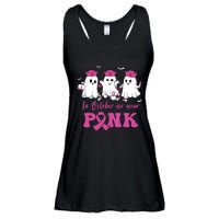 In October We Wear Pink Nurse Ghost Halloween Breast Cancer Ladies Essential Flowy Tank