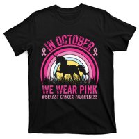 In October We Wear Pink Unicorn Breast Cancer Awareness T-Shirt