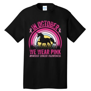 In October We Wear Pink Unicorn Breast Cancer Awareness Tall T-Shirt