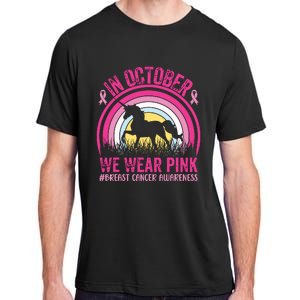 In October We Wear Pink Unicorn Breast Cancer Awareness Adult ChromaSoft Performance T-Shirt