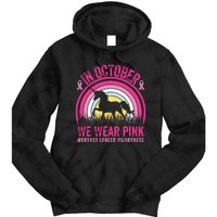 In October We Wear Pink Unicorn Breast Cancer Awareness Tie Dye Hoodie