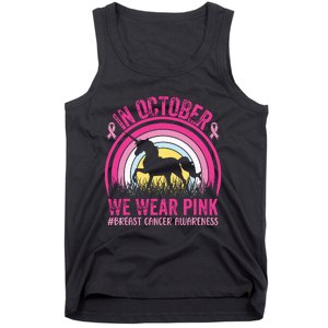 In October We Wear Pink Unicorn Breast Cancer Awareness Tank Top