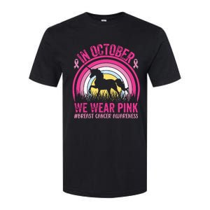 In October We Wear Pink Unicorn Breast Cancer Awareness Softstyle CVC T-Shirt