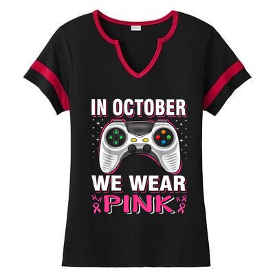 In October We Wea Gift Ladies Halftime Notch Neck Tee