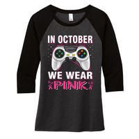 In October We Wea Gift Women's Tri-Blend 3/4-Sleeve Raglan Shirt