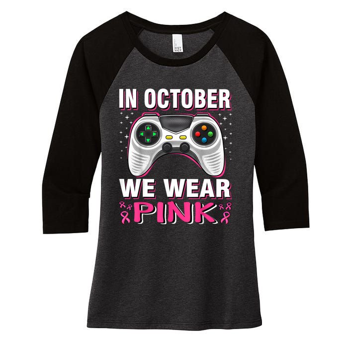 In October We Wea Gift Women's Tri-Blend 3/4-Sleeve Raglan Shirt